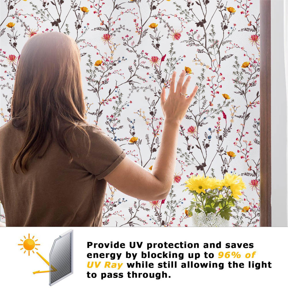Walplus Watercolour Flowers and Butterflies Window Sticky Back Plastic Vinyl Wrap Film 44cm x 2m Image 4
