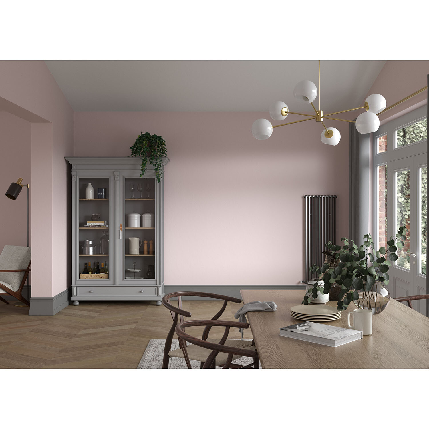 Dulux Heritage Walls and Ceilings Potters Pink Velvet Matt Emulsion Paint 2.5L Image 6