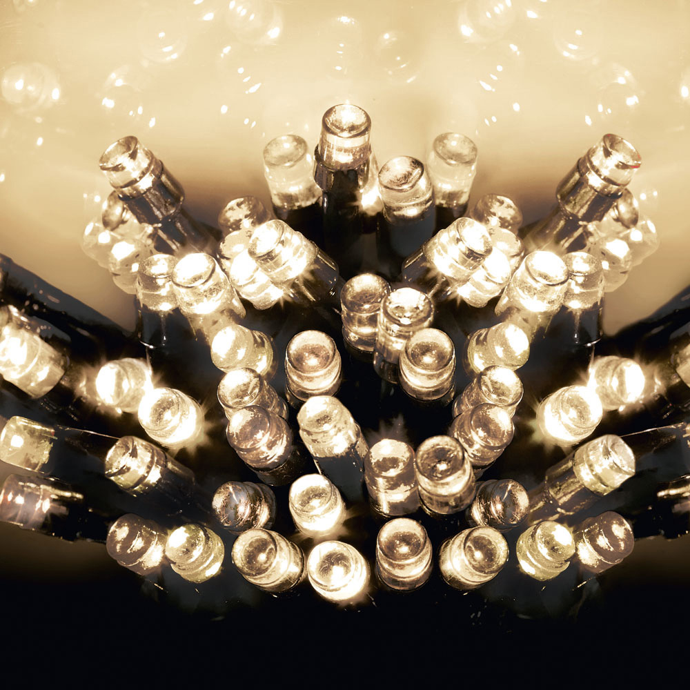 Premier 400 Warm White LED Multi-Function Green Cable String Light 40m Image 3