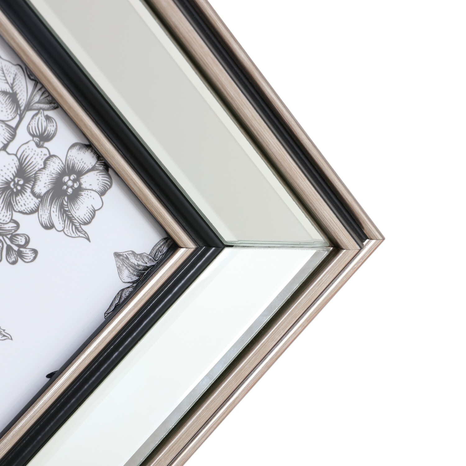 Mode Mirrored Photo Frame Silver 16 x 12in Image 4