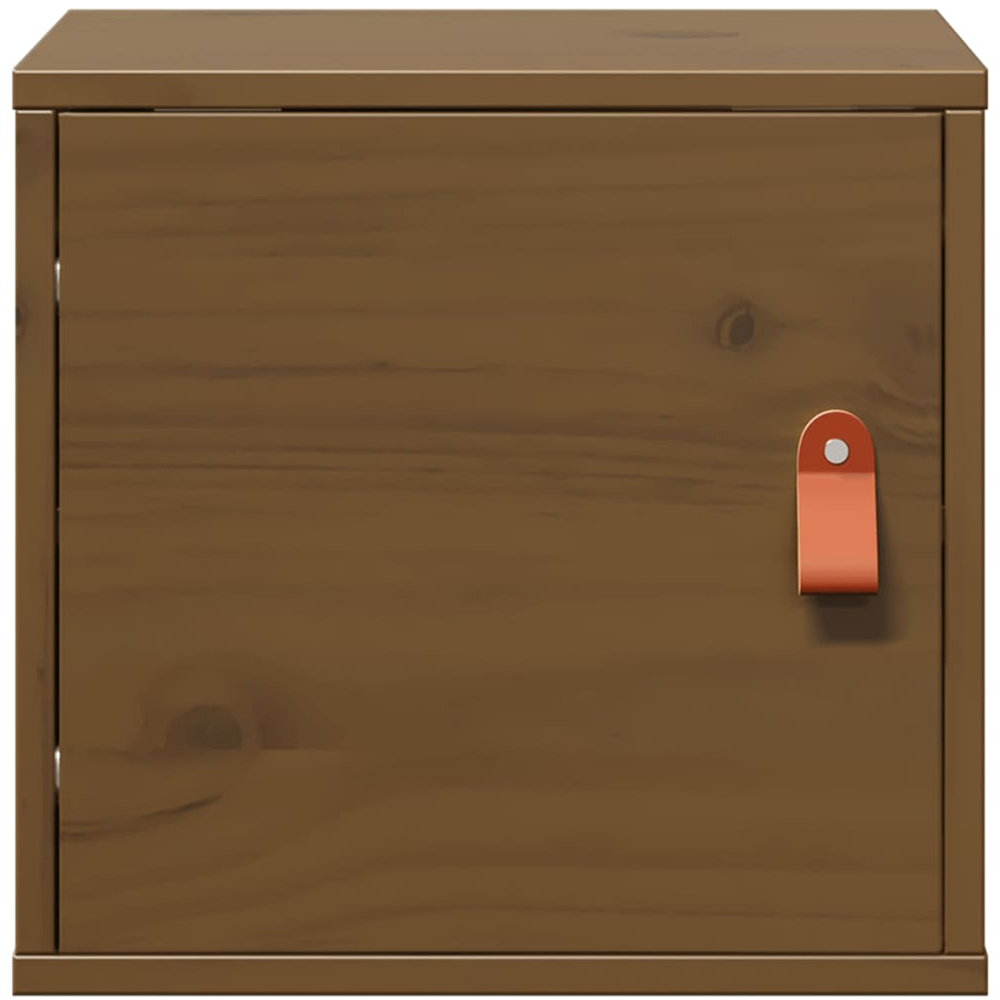 vidaXL Single Door Honey Brown Solid Pine Wood Wall Cabinet Image 4