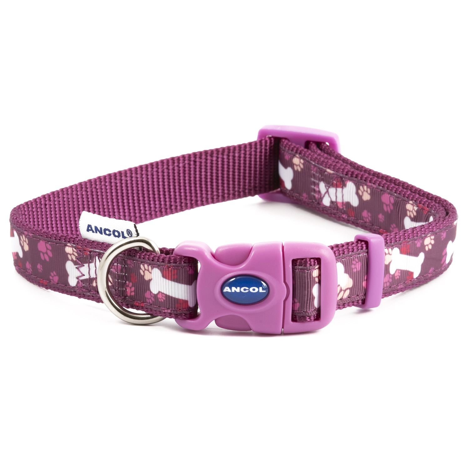 Purple Bone Adjustable Collar - Medium Image