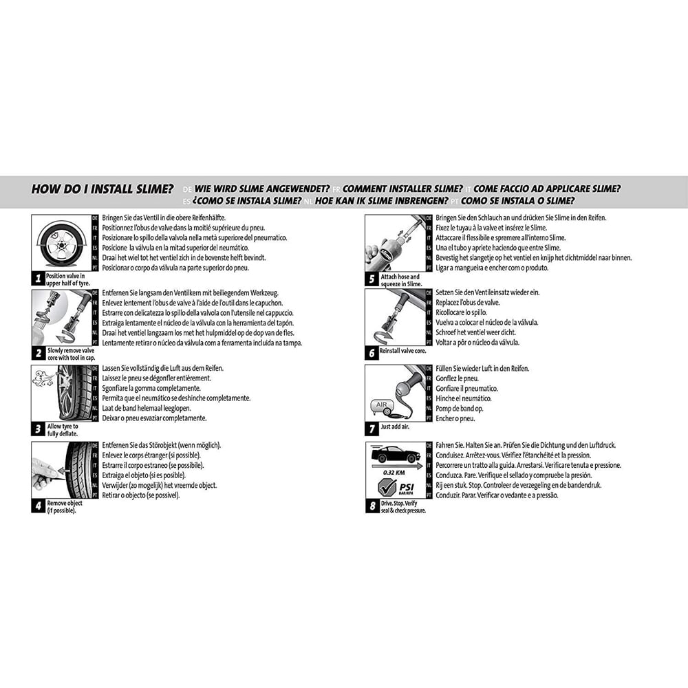 Slime Flat Tyre Sealant Smart Repair Kit Refill 473ml Image 3