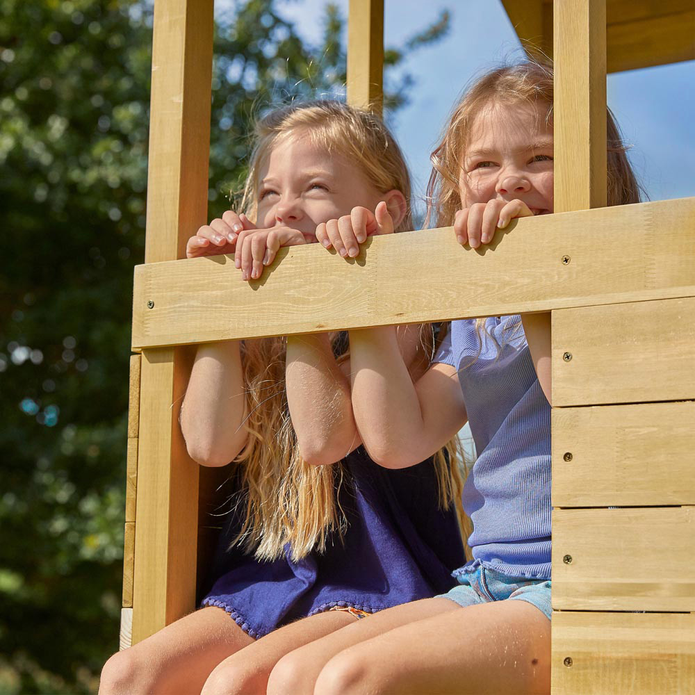 TP Kids Bluey Wooden Treehouse Play Tower with Slide and Quadpod Seat Image 5