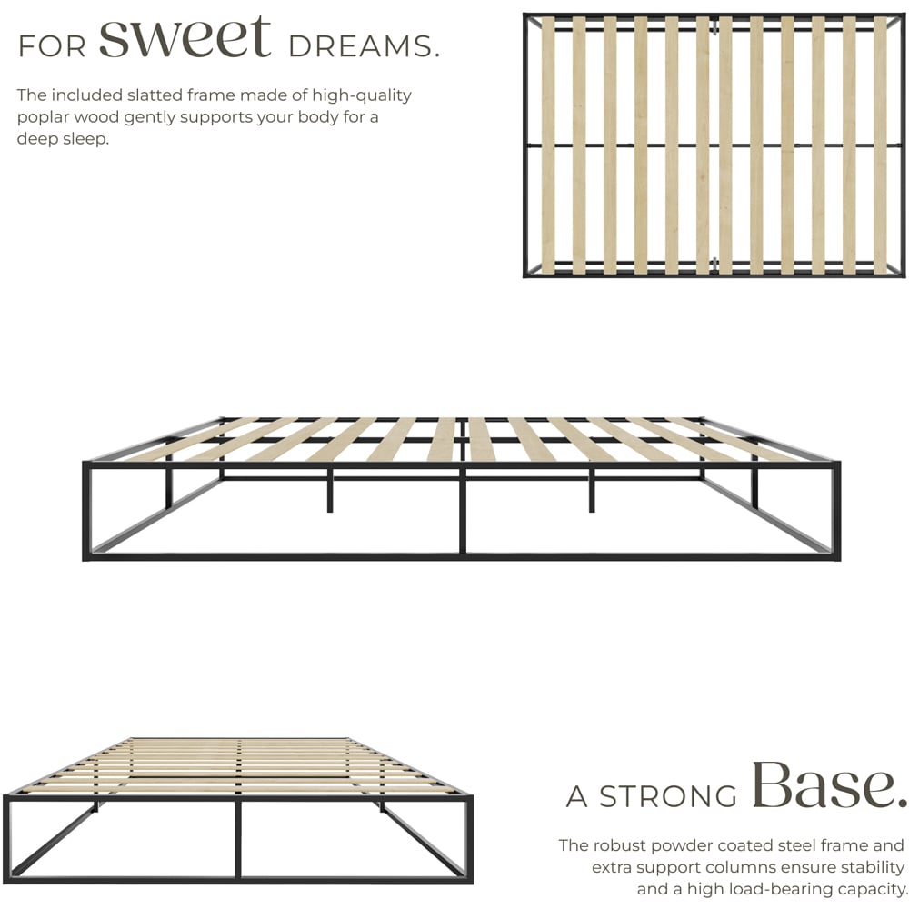 tectake Kyoto Double Steel Bed Frame Image 7