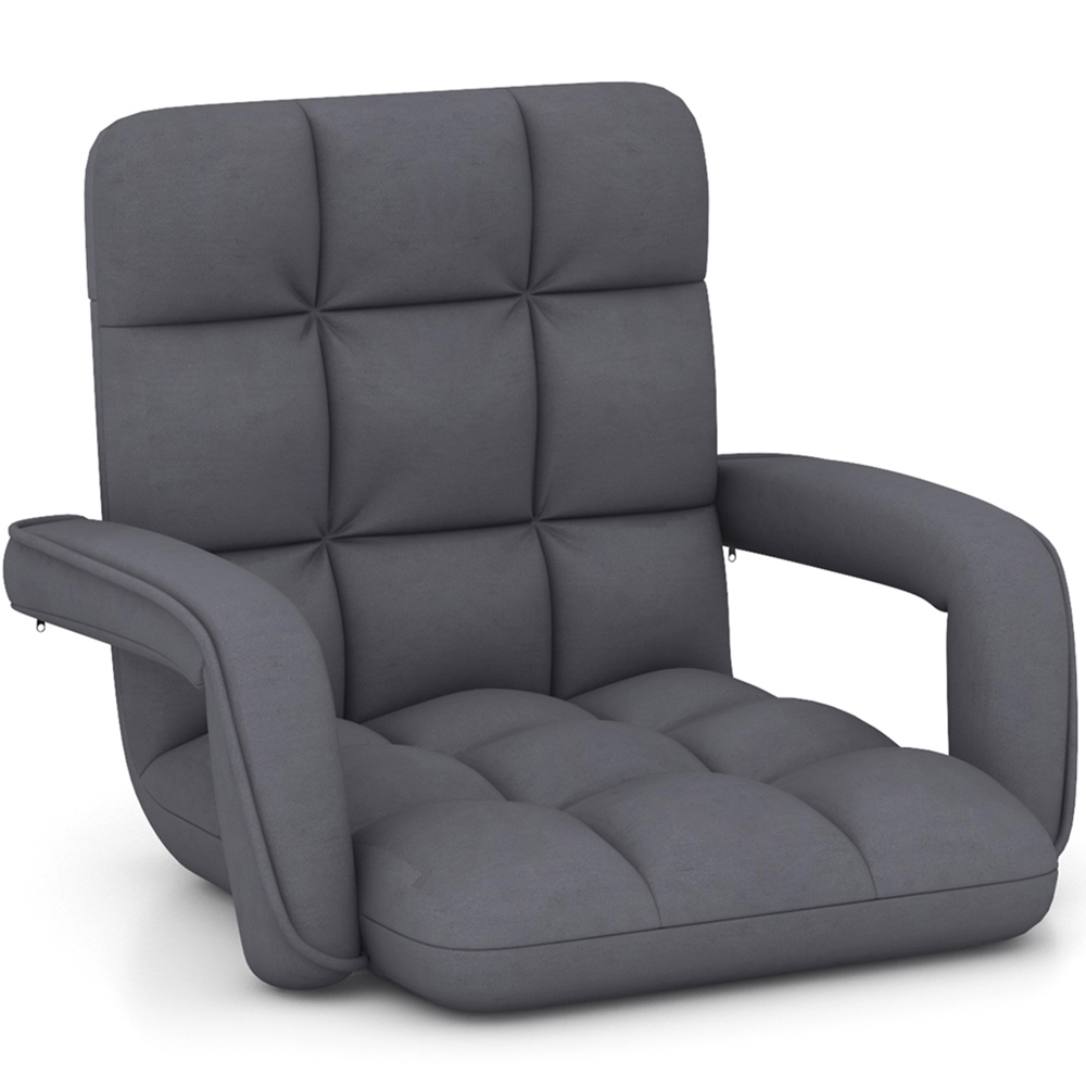 Costway Grey 6 Position Adjustable Floor Gaming Chair Image 2