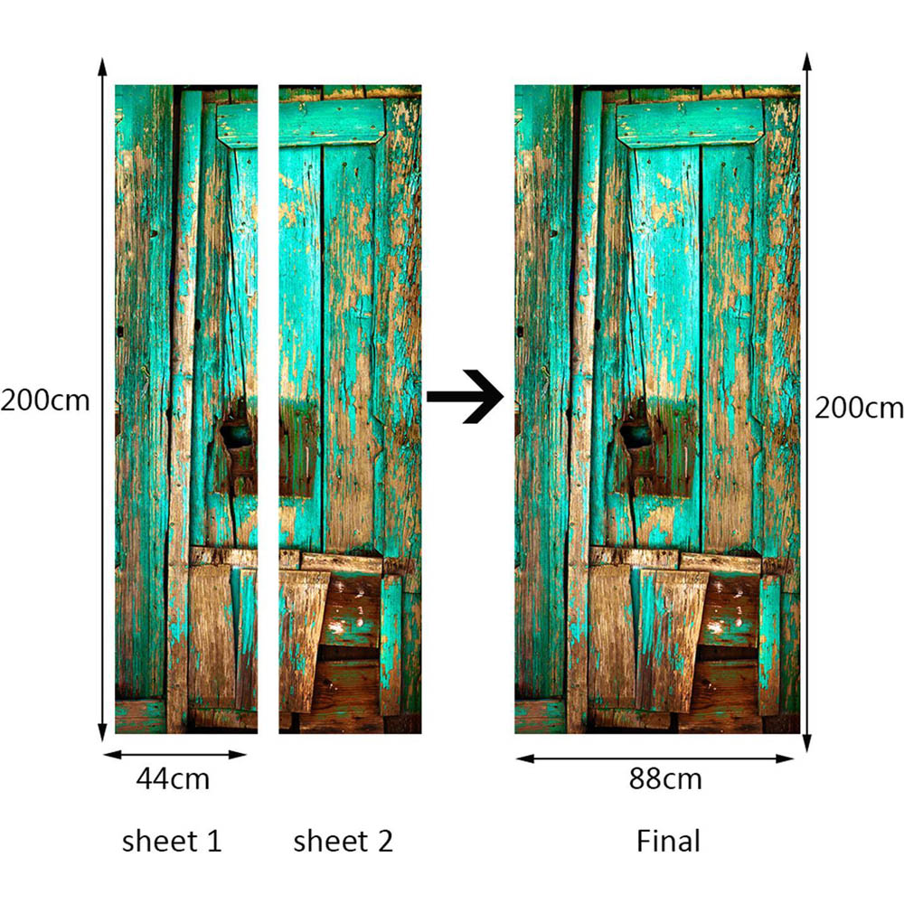 Walplus Vintage Timber Office Decor Door Mural Image 5