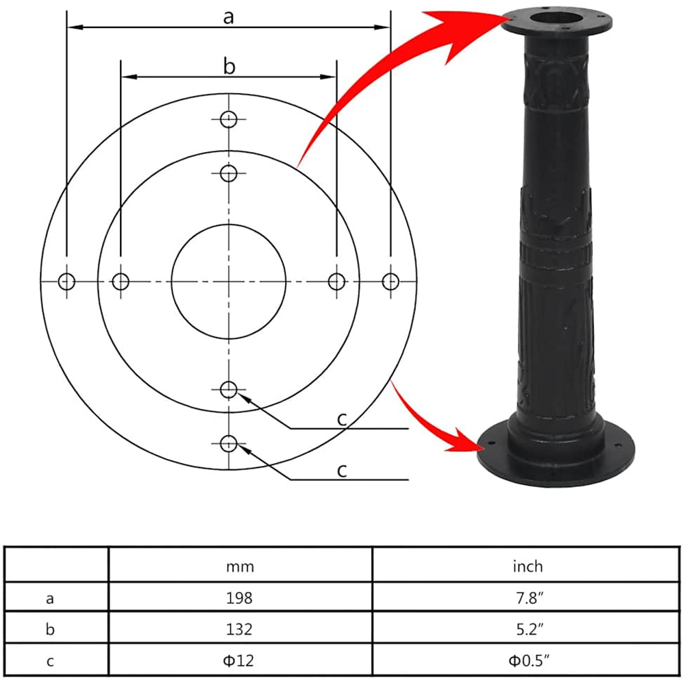 Walplus Black Cast Iron Hand-Operated Garden Water Pump with Stand Image 9