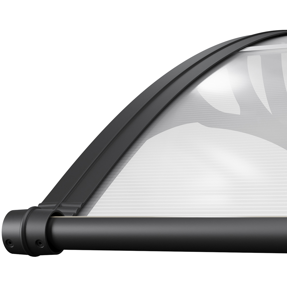 Living and Home Black Door and Window Outdoor Awning with Water Channel 2 x 1m Image 4