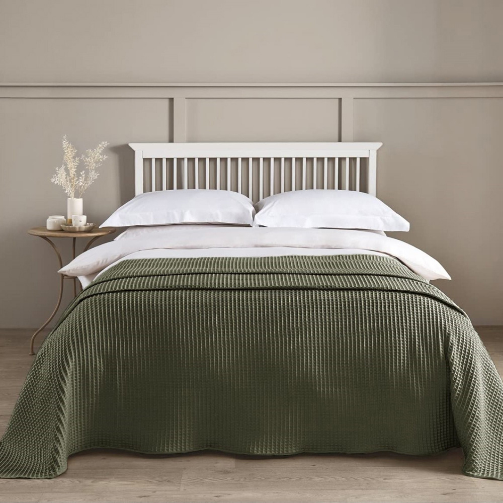 Allure Home Fashions Hotel Super King Size Khaki Graphite Throw Blanket 250 x 260cm Image 2