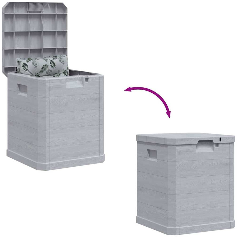 Walplus 90L Medium Light Grey Rectangular Plastic Storage Box Image 8
