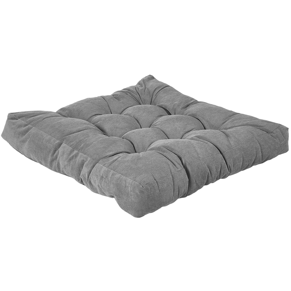 Living and Home Grey Soft Corduroy Chair Cushion 55 x 55cm Image 3