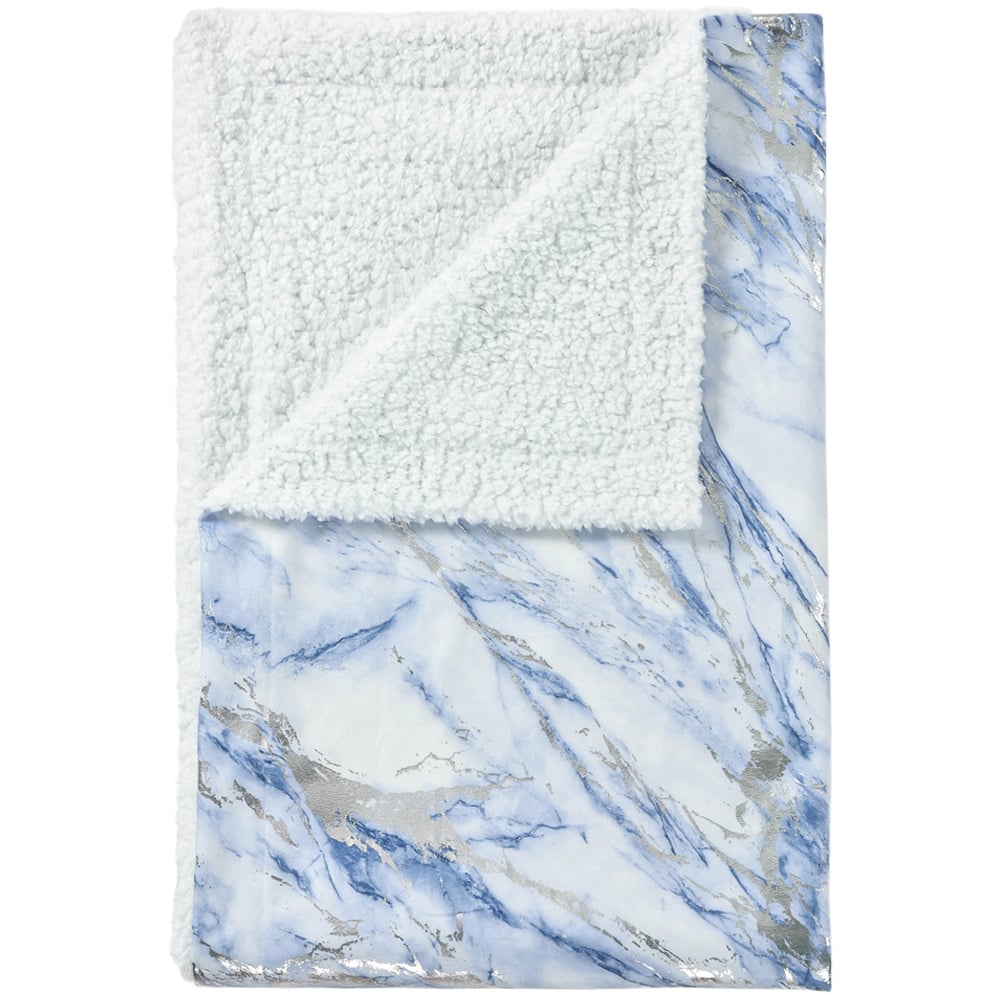 Velosso Blue Marble Sherpa Throw 150 x 200cm Image 1