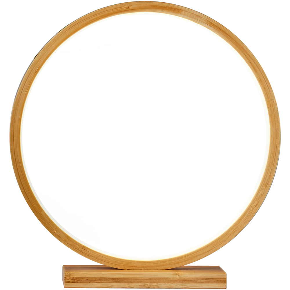 Lighting Collection Bamboo Ring LED Table Lamp Image 3
