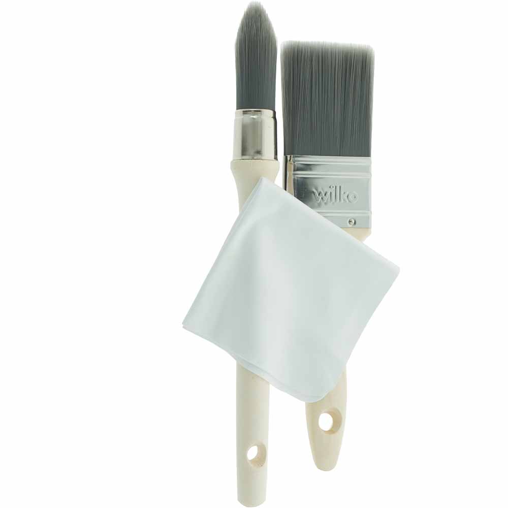 Wilko Furniture Paint Brush Kit with Cloth Wilko