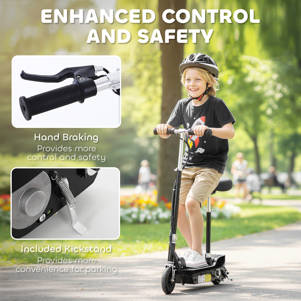 Tommy Toys Black Foldable Powered Kick Scooter 120W Image 7