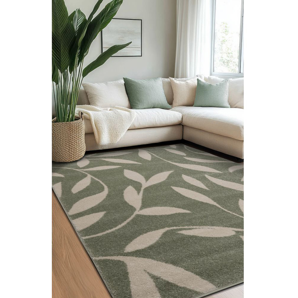 Homemaker Echo Green Leaf Rug 120 x 170cm Image 5