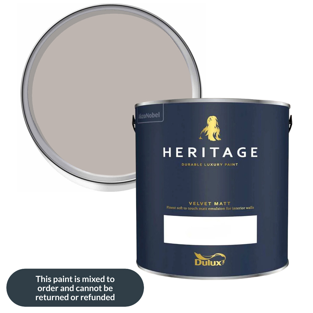 Dulux Heritage Walls and Ceilings Dusted Heather Velvet Matt Emulsion Paint 2.5L Image 1