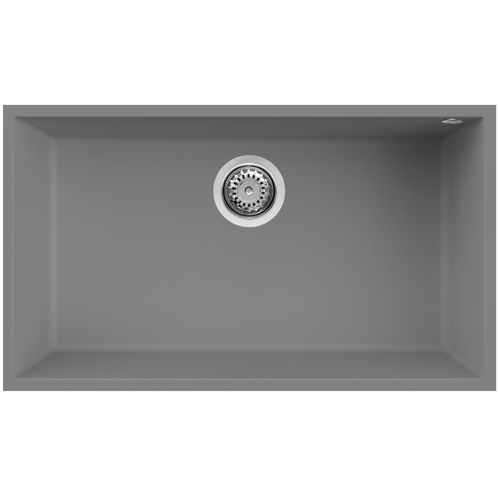 Reginox Quadra 130 TT Grey Square Granite Sink 400 x 720mm Image 1