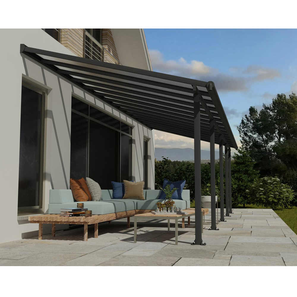 Palram Canopia Olympia Grey Clear 3 x 8.51m Patio Cover Image 5