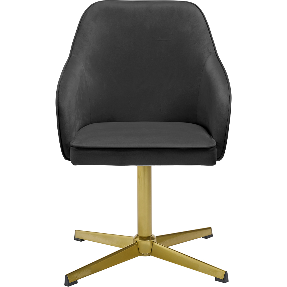 Felix Black Velvet Office Chair Image 2