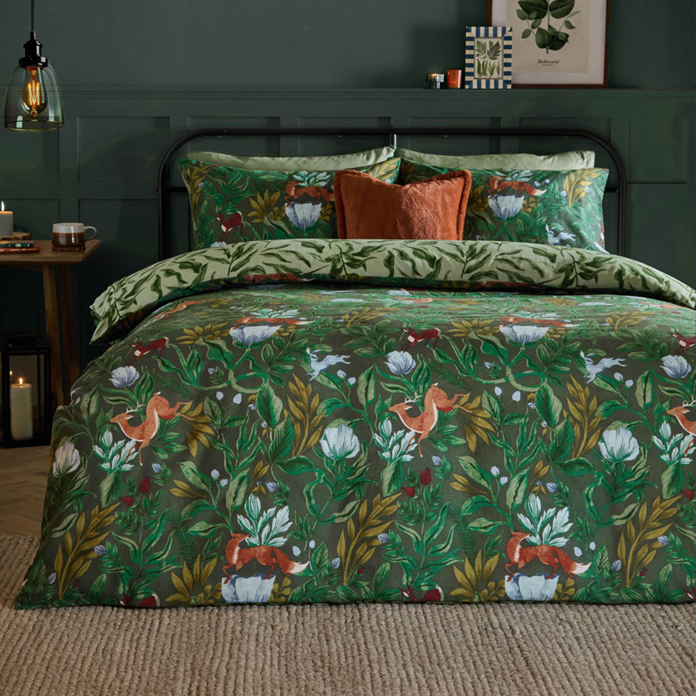 Furn Double Into The Woods Printed Reversible Duvet Set Image 1