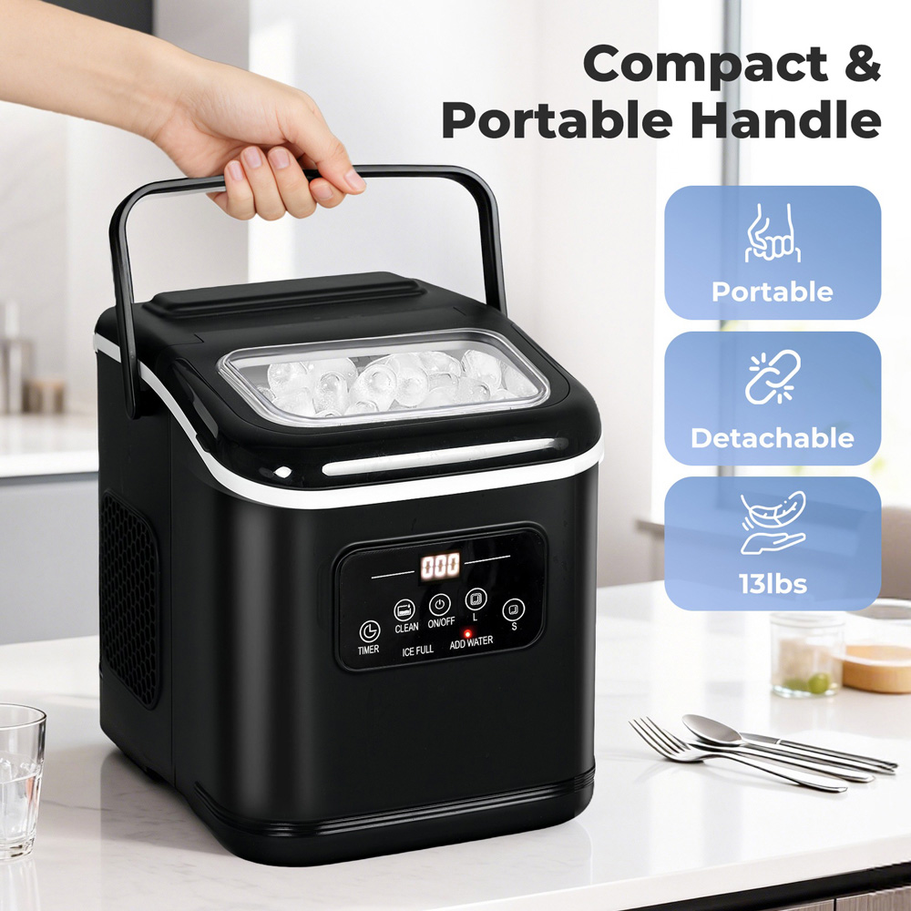 Spector ICE1006-12KG-BK-UK Countertop Ice Cube Maker Machine 100W Image 7