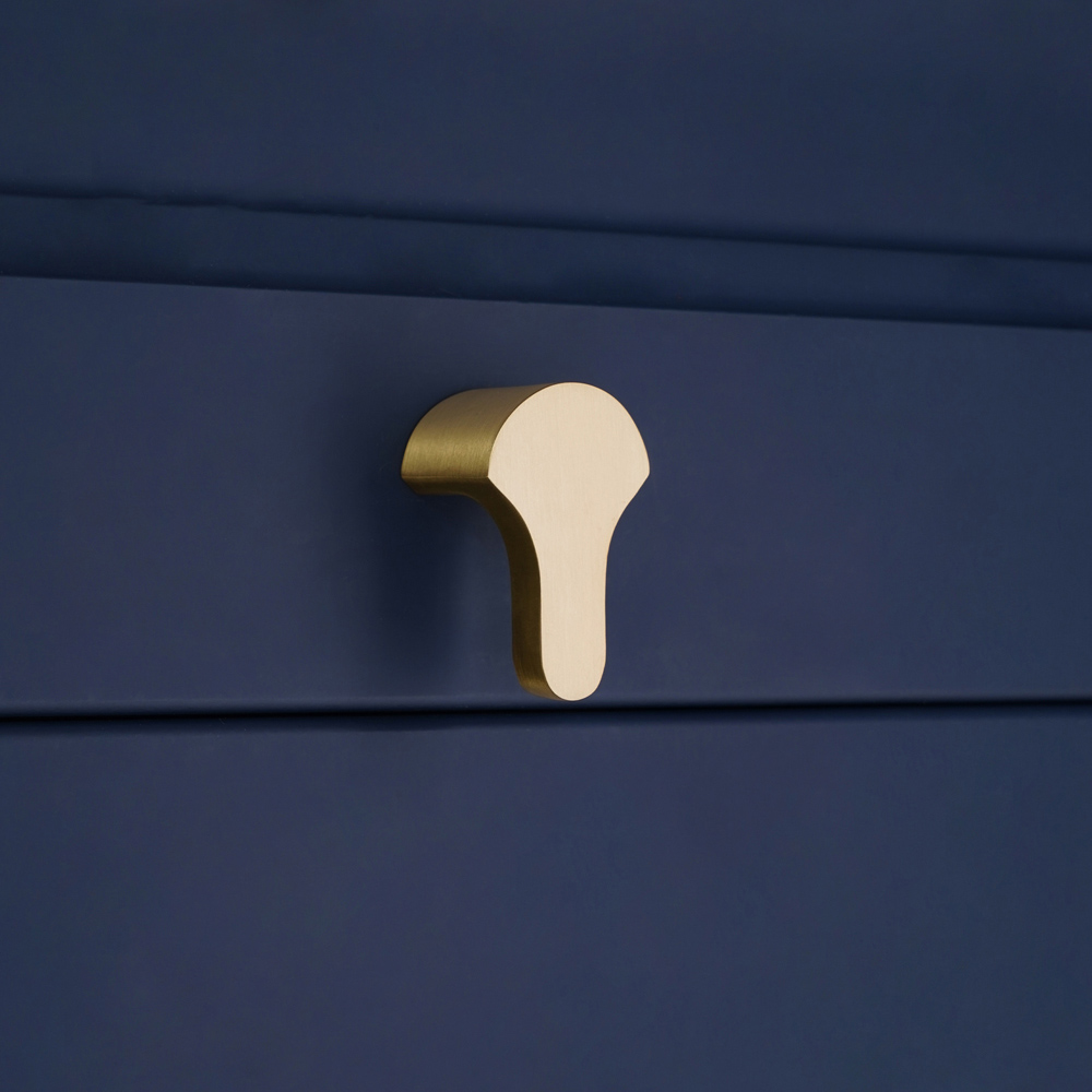 Spira Brass Tulip Satin Brass Drop Pull Handle Image 2