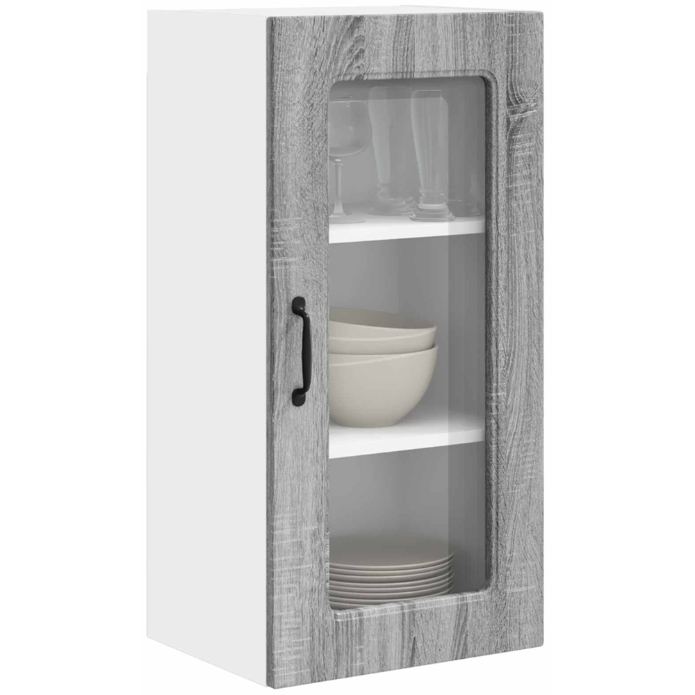 vidaXL Kalmar Single Door Grey Sonoma Wall Kitchen Cabinet 2 Pack Image 3