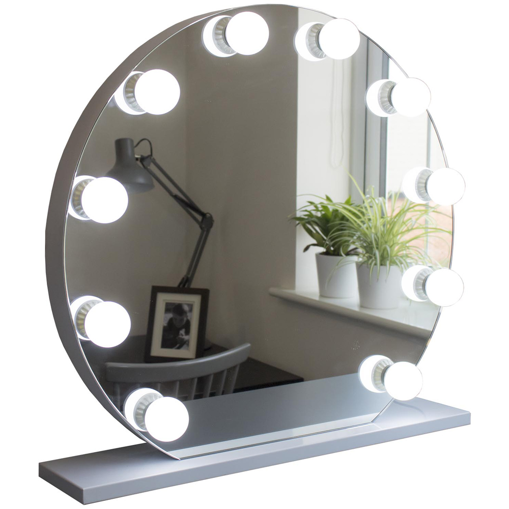 Jack Stonehouse White Audrey Hollywood Frameless Vanity Mirror with 10 LED Image 1
