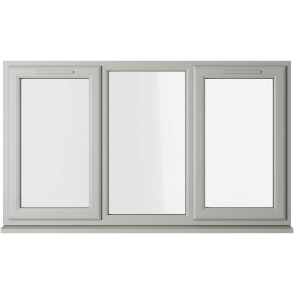 Crystal Agate and White LH and RH Side Hung Fixed Centre Clear Double Glazed Window 1770 x 965mm Image 1