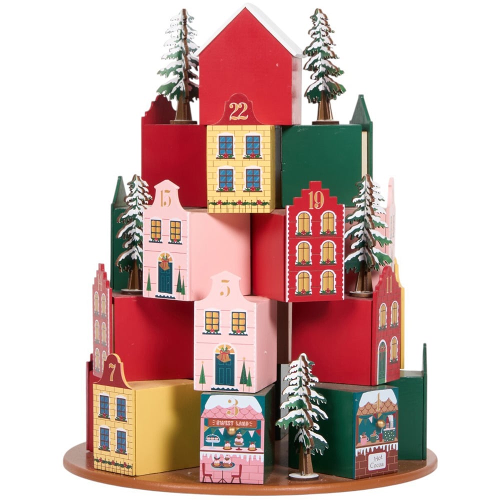 Wooden House Scene Advent Calendar - Multicolour Image 3
