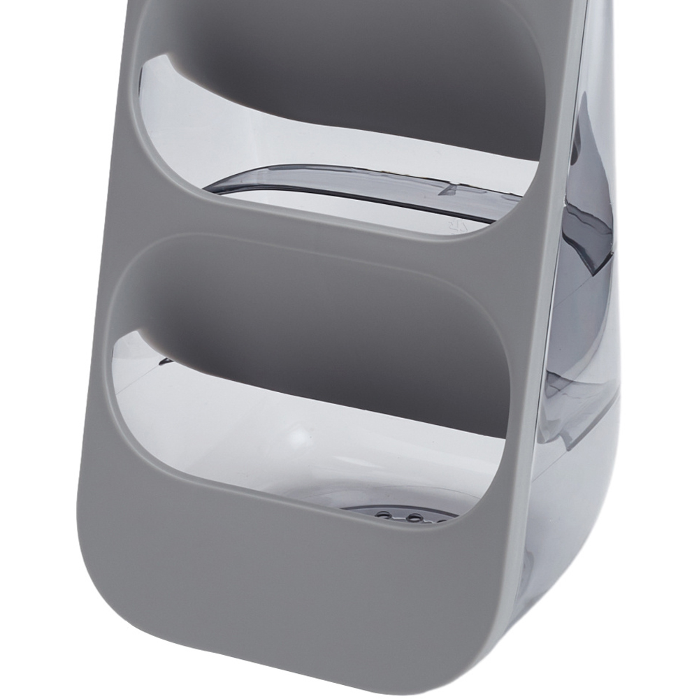 H&O Direct 3 Compartment Grey Cutlery Holder Image 4