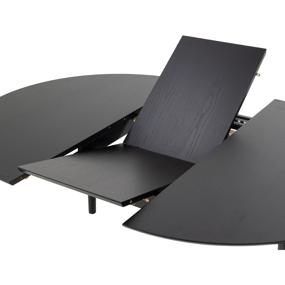 Florence Montreux Cassandra 4 Seater Round Extending Dining Table Black Image 5