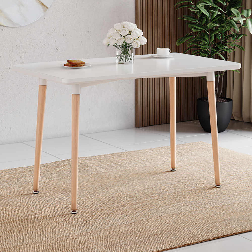 Vida Designs Batley 4 Seater White Dining Table Image 1