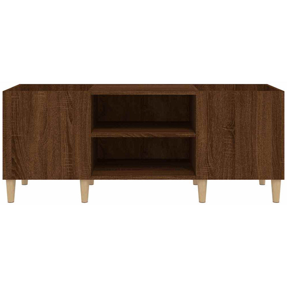 vidaXL 2 Shelf Brown Oak Record Cabinet Image 4
