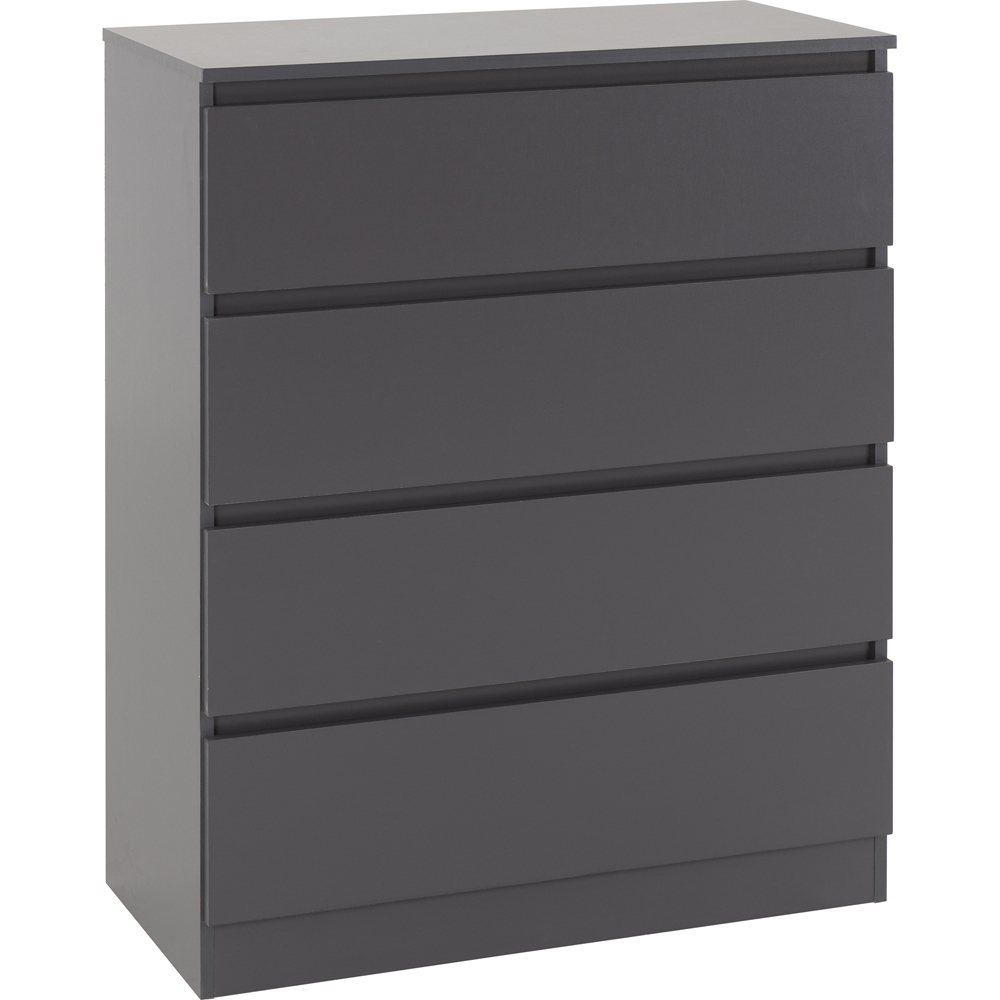 Seconique Malvern 4 Drawer Grey Chest of Drawers Image 2