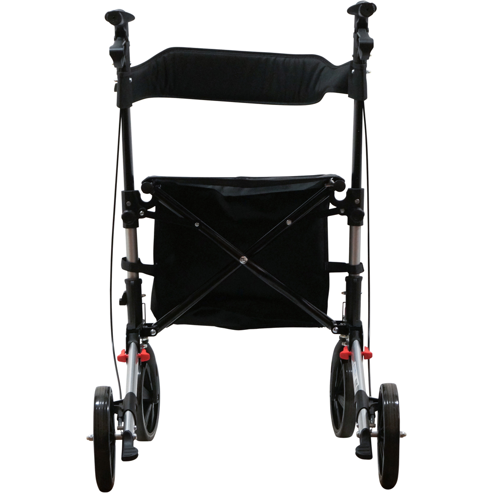 Aidapt Grey 4 Wheel Aluminium Foldable Rollator with Detachable Shopping Bag Image 4