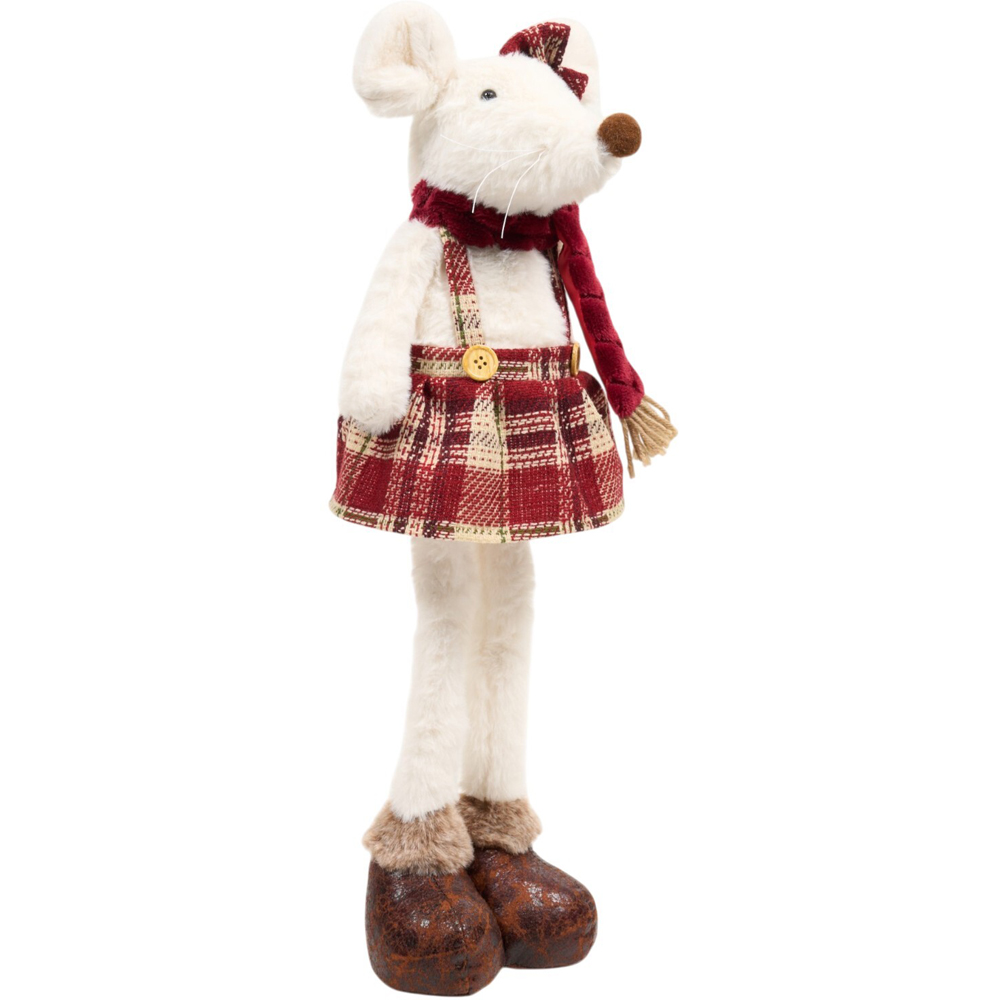 Traditional Plaid Winter Mouse Decoration Image 7