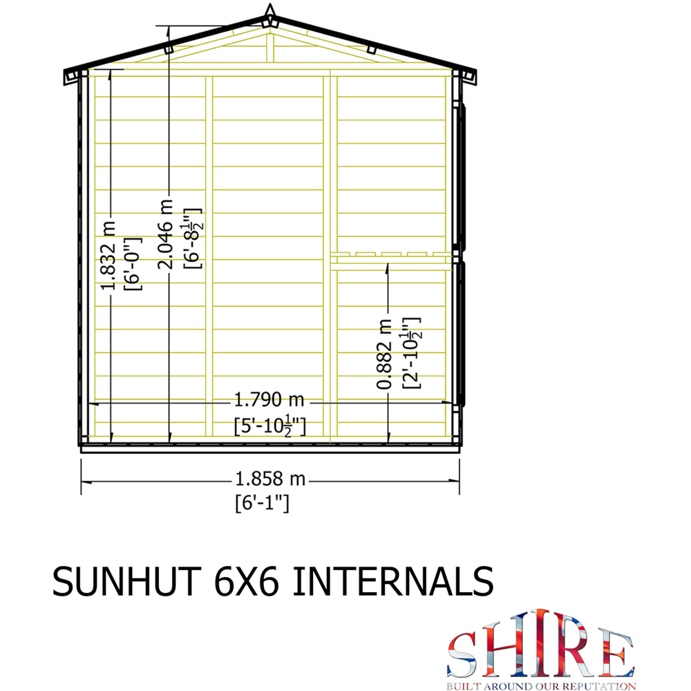 Shire 6 x 6ft Sun Hut Image 8