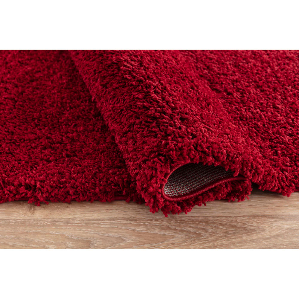 Desire Rugs Oxford Red Plain Shaggy Runner Rug 60 x 220cm Image 3