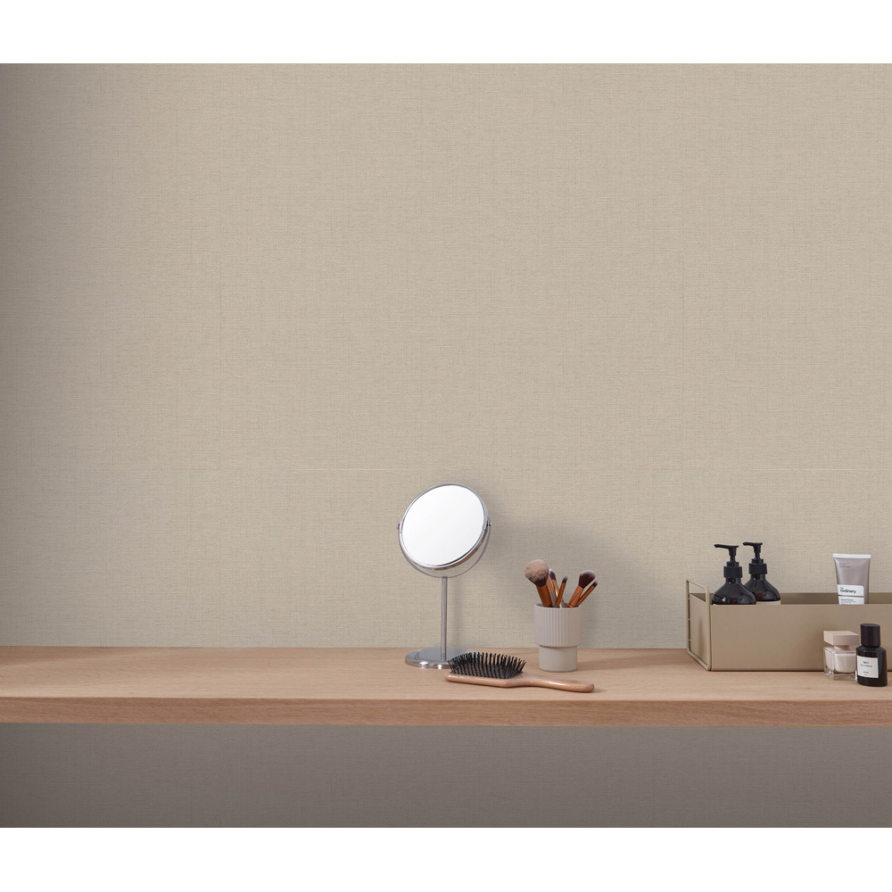 Erismann Echo Taupe Vinyl Wallpaper Image 6