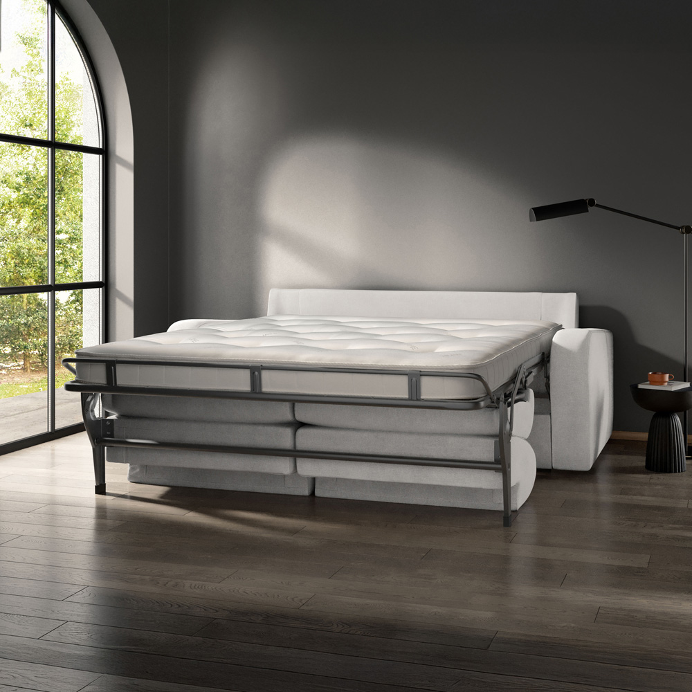 Jay-Be Deco 3 Seater Luxe Velvet Steel Sofa Bed with e-Sprung Mattress Image 4