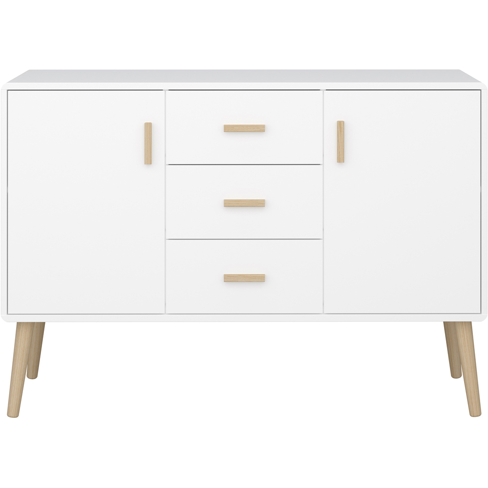 Florence 2 Door 3 Drawer Pure White Sideboard Image 3