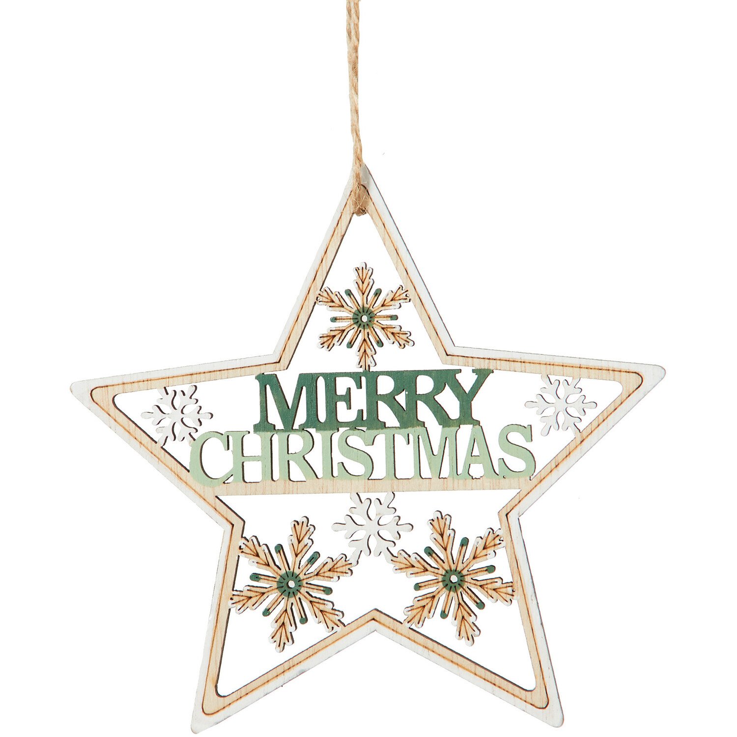 Merry Christmas Sage Hanging Decoration - Green Image 6