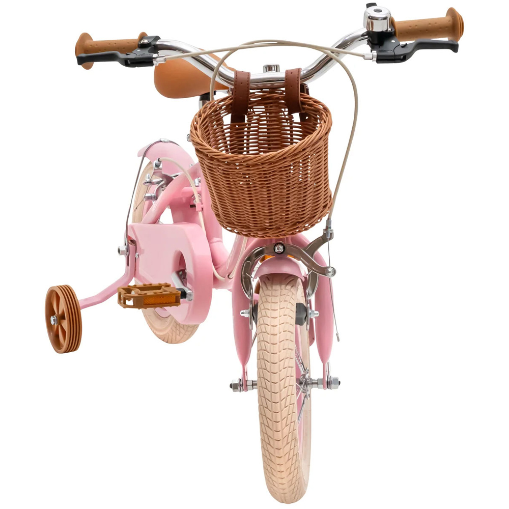 Huffy Vintage 12 inch Pink Kids Bike with Basket and Stabilisers Image 3