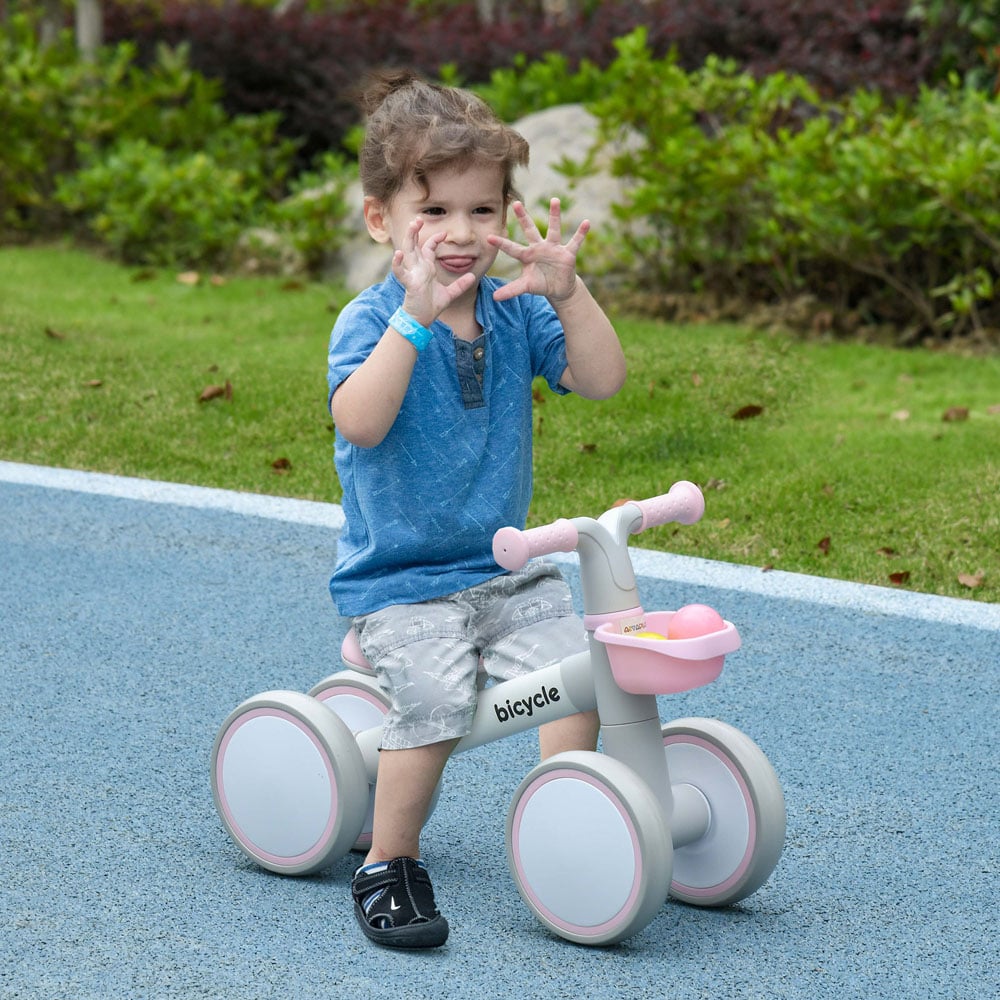 AIYAPLAY Pink Kids Balance Bike with Adjustable Seat Image 2