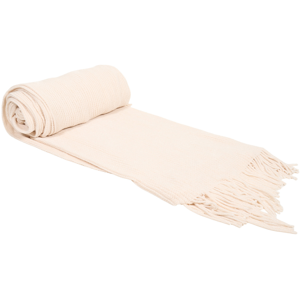 Hadleigh Chenille Throw Ivory Image 1