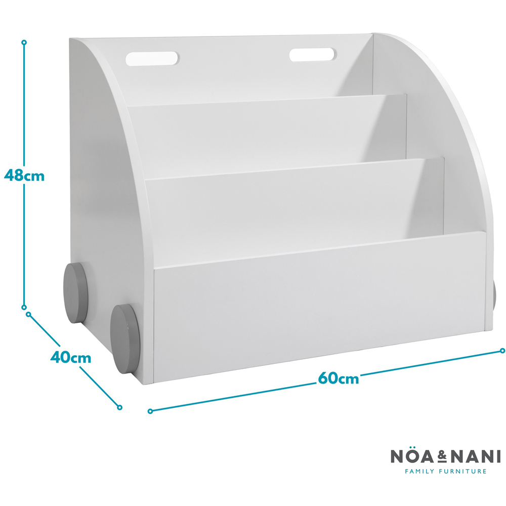 Noa and Nani Tormod 3 Shelf White Book Organiser Image 7