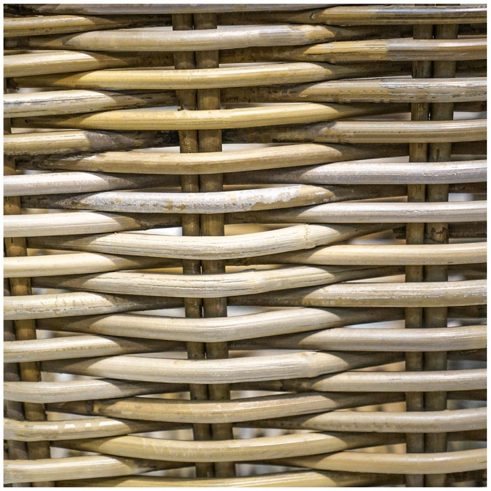 Ivyline Natural Wicker Sturdy Square Log Basket Set of 2 Image 5